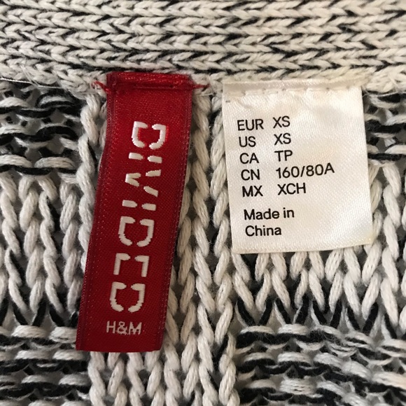 H&M Divided Black and White Cardigan XS - Picture 3 of 4